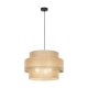 TK Calisto loftlampe - natur jute og sort metal