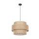 TK Calisto loftlampe - natur jute og sort metal