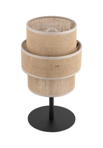 TK Calisto bordlampe - natur jute og sort metal