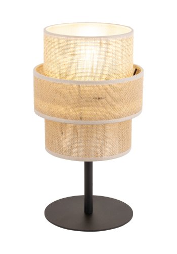 TK Calisto bordlampe - natur jute og sort metal
