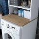 FUNZI LIVING KD101 vaskemaskineskab, m. 2 lger og 1 hylde, rektangulr - valnd og hvid melamin (65x60)