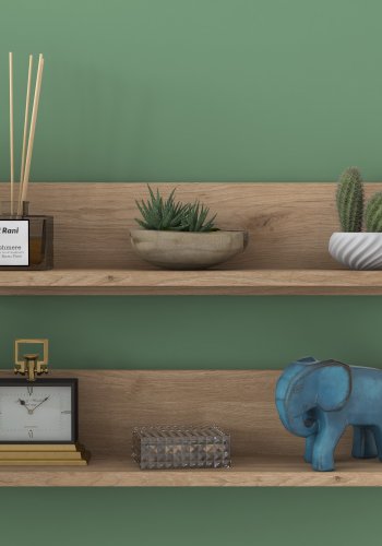 FUNZI LIVING E16 vghylde - valnddefarvet melamin (st med 2)