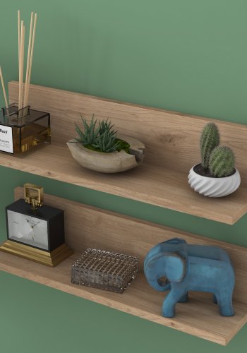 FUNZI LIVING E16 vghylde - valnddefarvet melamin (st med 2)