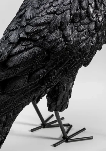 KARE DESIGN Animal Crow bordlampe - mat sort polyresin og kobber aluminium