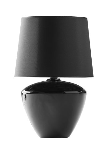 TK Fiord bordlampe - sort stof, glas og metal