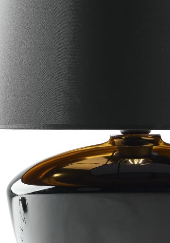 TK Fiord bordlampe - sort stof, glas og metal