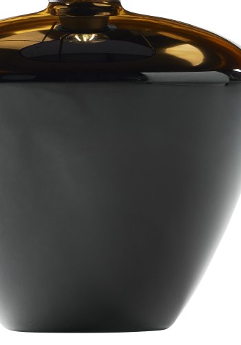 TK Fiord bordlampe - sort stof, glas og metal