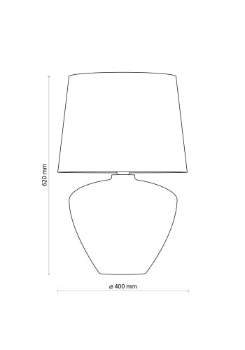 TK Fiord bordlampe - sort stof, glas og metal