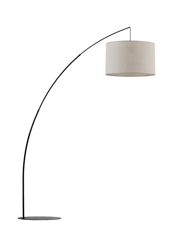 TK Moby gulvlampe - natur hr og sort metal
