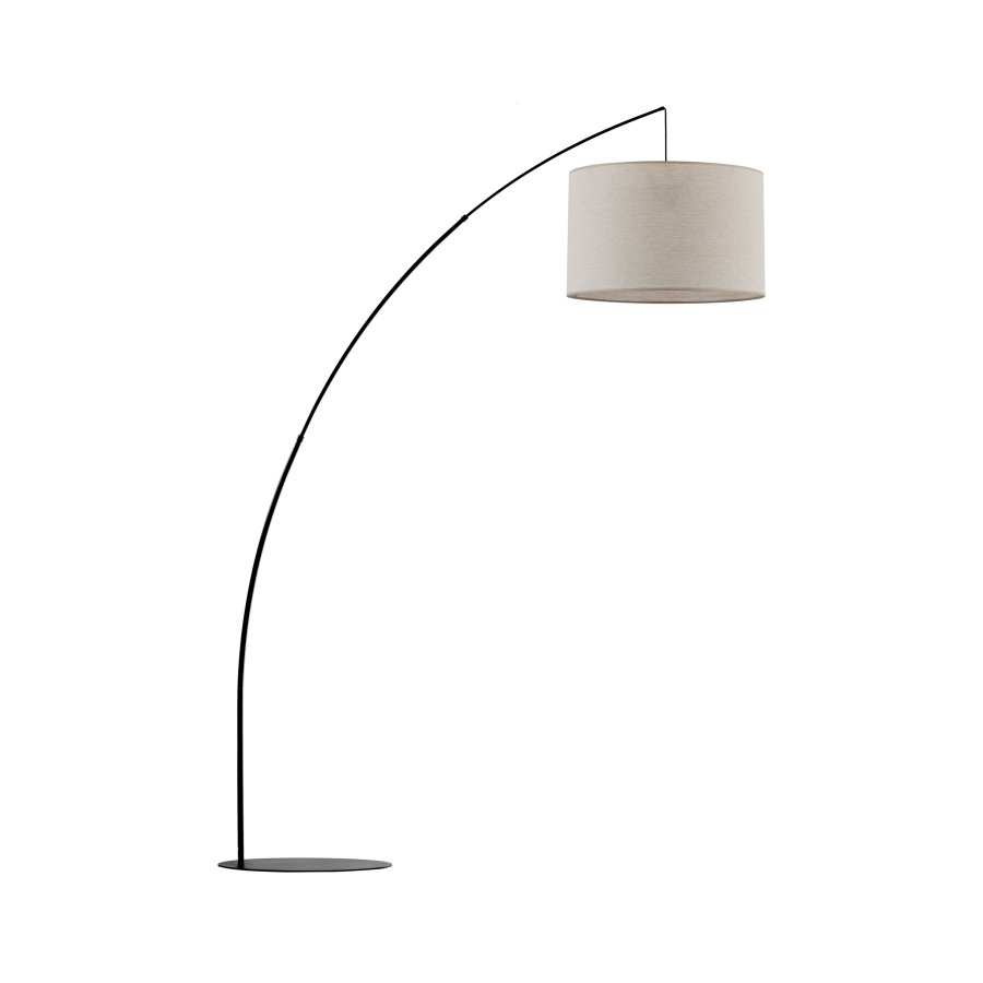 TK Moby gulvlampe - natur hr og sort metal