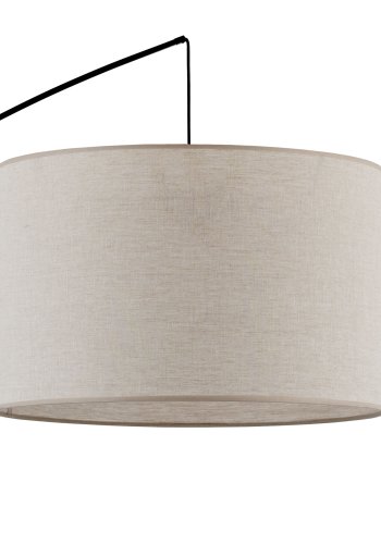 TK Moby gulvlampe - natur hr og sort metal