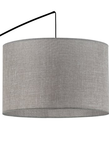 TK Moby gulvlampe - gr stof og sort metal