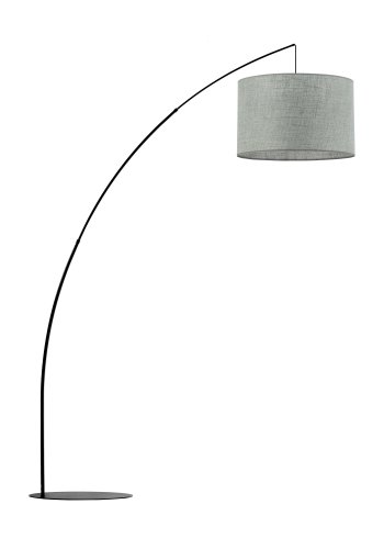 TK Moby gulvlampe - grn stof og sort metal