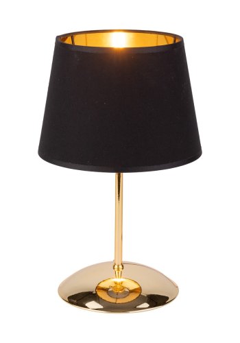 TK Glory bordlampe - sort stof og guld metal
