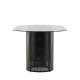 VIND COLLECTION Glasgow x Josefin Lustig spisebord, oval - klar glas og sort stl (200x100)