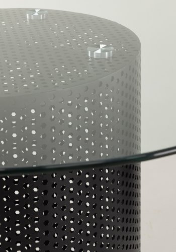 VIND COLLECTION Glasgow x Josefin Lustig spisebord, oval - klar glas og sort stl (200x100)