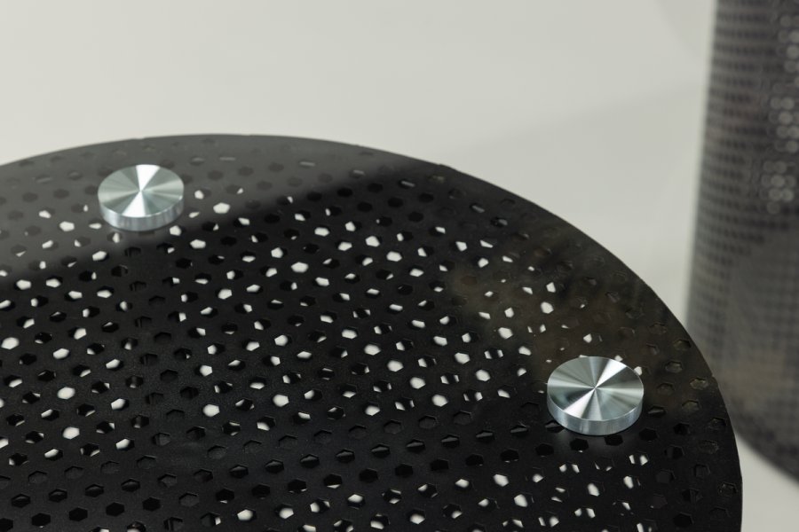 VIND COLLECTION Glasgow x Josefin Lustig spisebord, oval - klar glas og sort stl (200x100)