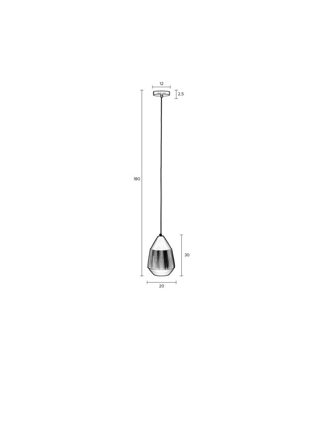 WHITE LABEL LIVING Aysa Tall loftlampe - sand aluminium