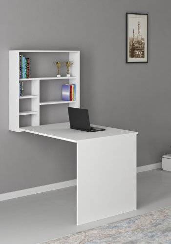 NORDVÄRK Sedir-studiebord, hvid