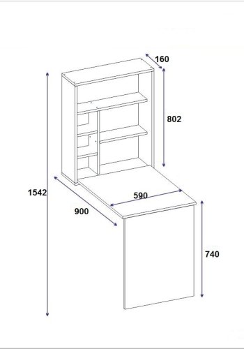 NORDVÄRK Sedir-studiebord, eg