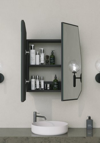 NORDVÄRK Kvarts badevrelsesskab, sort