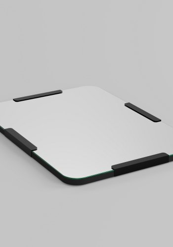 NORDVÄRK Kode dekorativt spejl, sort