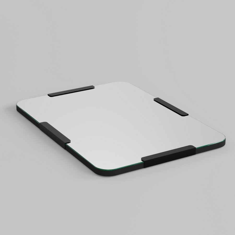 NORDVÄRK Kode dekorativt spejl, sort