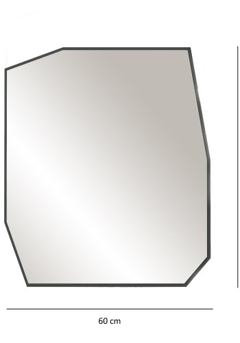 NORDVÄRK Kvarts dekorativt spejl, sort