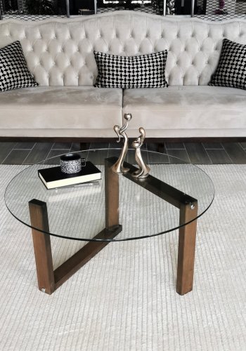 NORDVÄRK Yuvarlak sofabord, valnd