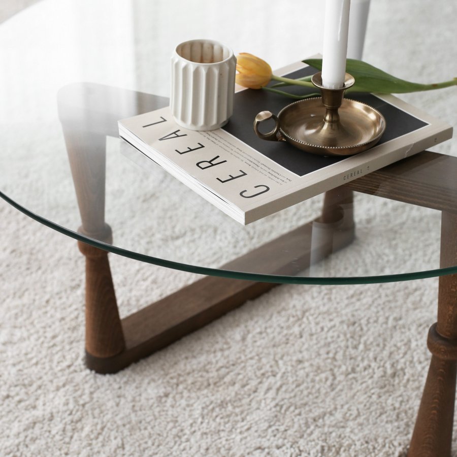 NORDVÄRK Yuvarlak sofabord, valnd