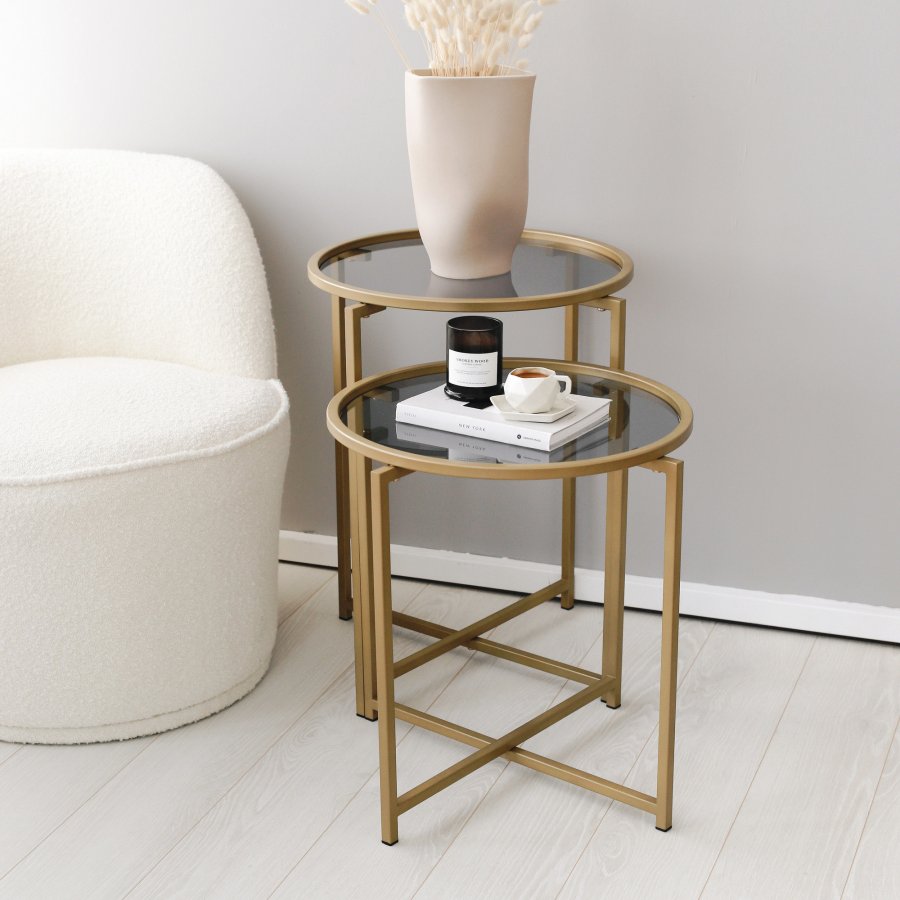 NORDVÄRK S406 Sofabordsst, guldRg