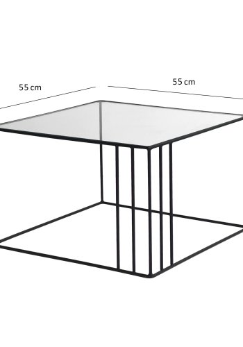 NORDVÄRK Outline sofabord, sort