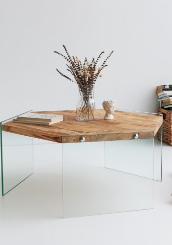 NORDVÄRK Hexagon sofabord, eg