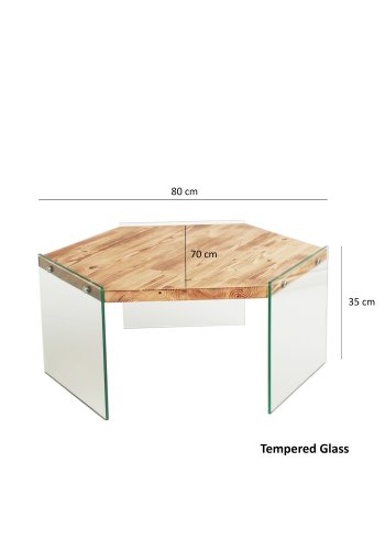 NORDVÄRK Hexagon sofabord, eg