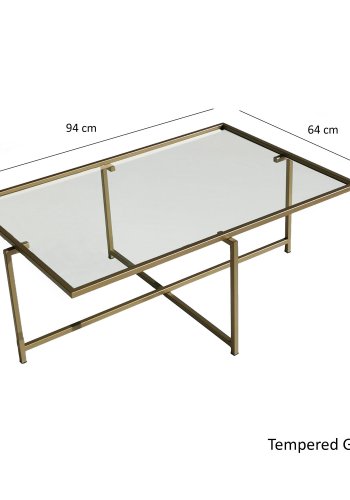 NORDVÄRK Sol sofabord, guld