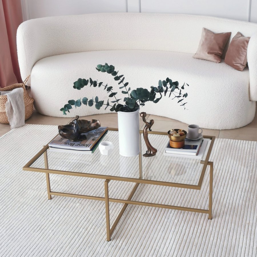 NORDVÄRK Sol sofabord, guld