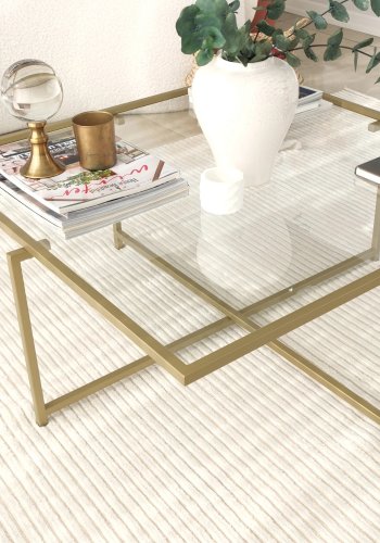 NORDVÄRK Sol sofabord, guld