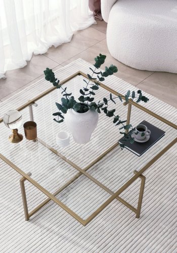 NORDVÄRK Sol sofabord, guld