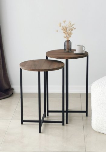 NORDVÄRK Neta sofabord, valnd