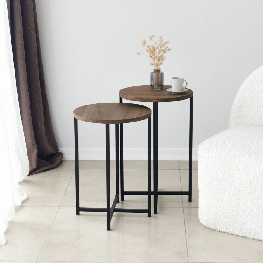 NORDVÄRK Neta sofabord, valnd