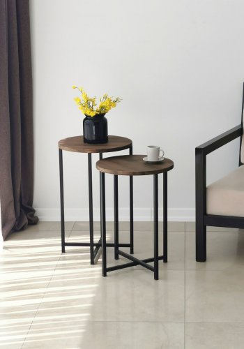 NORDVÄRK Neta sofabord, valnd