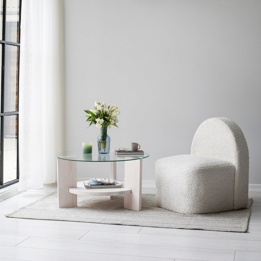 NORDVÄRK Mondo sofabord, hvid