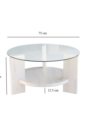 NORDVÄRK Mondo sofabord, hvid