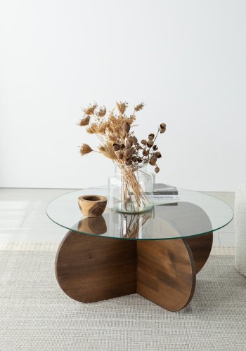 NORDVÄRK Bubble sofabord, valnd