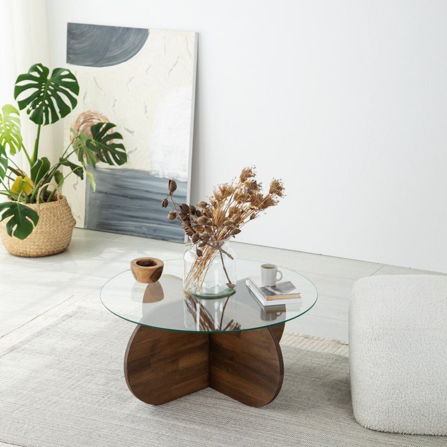 NORDVÄRK Bubble sofabord, valnd