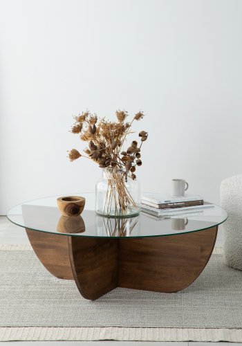 NORDVÄRK Lily sofabord, valnd