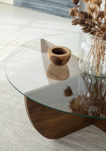 NORDVÄRK Lily sofabord, valnd