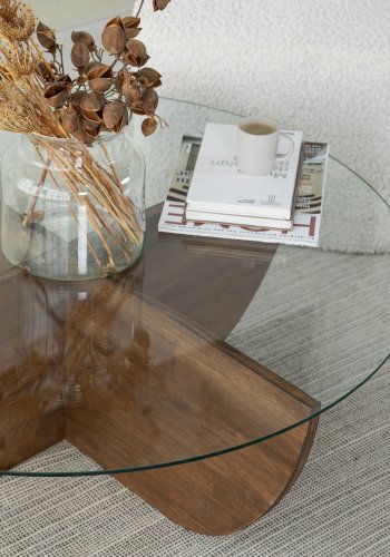 NORDVÄRK Lily sofabord, valnd