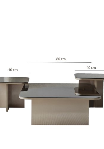 NORDVÄRK Jazz sofabordsst, beigeBronze