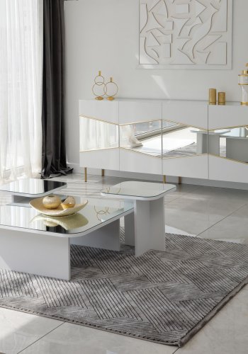 NORDVÄRK Jazz sofabordsst, hvid